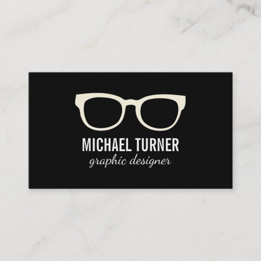 グラス（クリーム） 名刺 (正面)