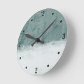 グラス·グリーン·ホワイト·抽象芸術 ラウンド壁時計 (傾斜)