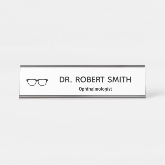 「グラス」ネームプレート デスクネームプレート (正面)