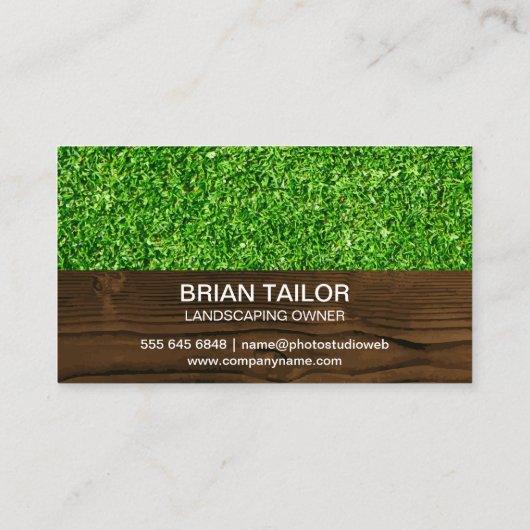 グラス |木目 |花 |造園 名刺 (裏面)