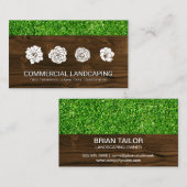 グラス |木目 |花 |造園 名刺 (正面/裏面)