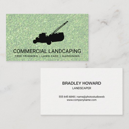 グラス |芝刈り機 名刺 (正面/裏面)