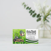 グラス |芝刈り機 |造園ツール 名刺 (スタンド正面)