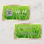 グラス |金ゴールド縁ど | QRコード 名刺 (正面/裏面)