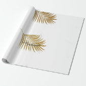 グラタリー金ゴールドリーフ名前をカスタムする誕生日ホリデー ラッピングペーパー (アンロールド)