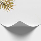 グラタリー金ゴールドリーフ名前をカスタムする誕生日ホリデー ラッピングペーパー (角)