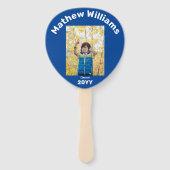 グラッすごいドパドル編集可能な写真名年 ハンドファン (裏面)