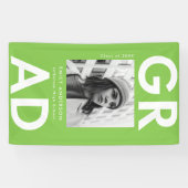 グラッはっきりしたドライムグリーン写真卒業 横断幕 (横)