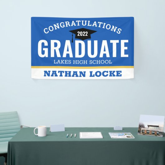 グラッはっきりしたド王室の・ブルー・おめでとう研究員 横断幕 (トレードショー)