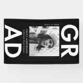 グラッはっきりしたド・ブラック写真卒業 横断幕 (横)