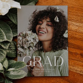 グラッエレガントドオーバーレイ文字卒業発表 サンキューカード