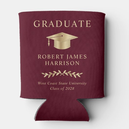 グラッエレガントドキャップブルゴーニュ金ゴールド卒業党 缶クーラー (裏面)