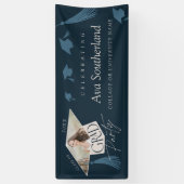 グラッエレガントドキャップ&タッセル写真卒業パーティー 横断幕 (縦)