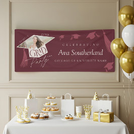 グラッエレガントドキャップ&タッセル写真卒業パーティー 横断幕