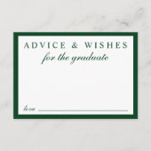 グラッエレガントドグリーン金ゴールド卒業アドバイス エンクロージャーカード (正面)