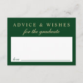 グラッエレガントドグリーン金ゴールド卒業アドバイス エンクロージャーカード (正面)
