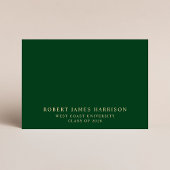 グラッエレガントドグリーン金ゴールド卒業アドバイス エンクロージャーカード