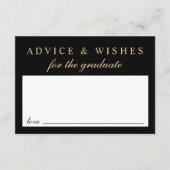 グラッエレガントドブラック金ゴールド卒業アドバイス エンクロージャーカード (正面)