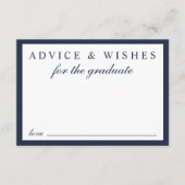 グラッエレガントドブルー金ゴールド卒業アドバイス エンクロージャーカード (正面)