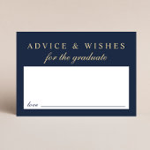 グラッエレガントドブルー金ゴールド卒業アドバイス エンクロージャーカード
