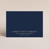 グラッエレガントドブルー金ゴールド卒業アドバイス エンクロージャーカード