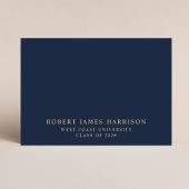 グラッエレガントドブルー金ゴールド卒業アドバイス エンクロージャーカード