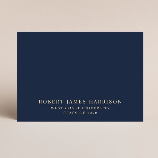 グラッエレガントドブルー金ゴールド卒業アドバイス エンクロージャーカード