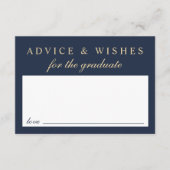 グラッエレガントドブルー金ゴールド卒業アドバイス エンクロージャーカード (正面)