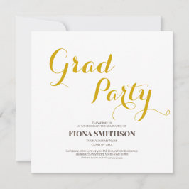 グラッエレガントドモダンパーティースクエア 招待状