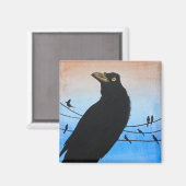 グラックルオースティンテキサス州鳥自然野生生物絵画ズ マグネット (正面/裏面)