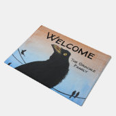 グラックルオースティンテキサス州鳥自然野絵画生生物ズ ドアマット (アングル)