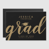 グラッシンプルド・ブラック・金ゴールド磁気カードへの応援 (正面/裏面)