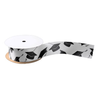 グラッドキャップパターンの卒業 サテンリボン