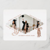 グラッドキャップボウ&タッセルフォトコラージュのお知らせ 箔招待状 (正面)