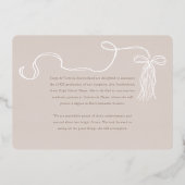 グラッドキャップボウ&タッセルフォトコラージュのお知らせ 箔招待状 (裏面)