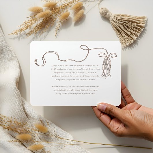 グラッドキャップボウ&タッセルフォトコラージュのお知らせ 箔招待状