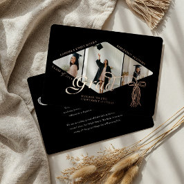 グラッドキャップボウ&タッセルフォトコラージュのお知らせ 箔招待状