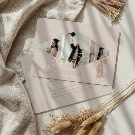 グラッドキャップボウ&タッセルフォトコラージュのお知らせ 箔招待状