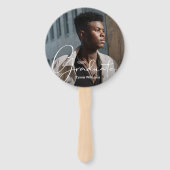 グラッドキャップモダン大学院写真オレンジ ハンドファン (正面)