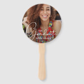 グラッドキャップモダン大学院写真赤手扇風機 ハンドファン (正面)