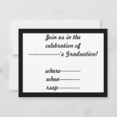 グラッドキャップ付き卒業サスカッチ 招待状 (裏面)