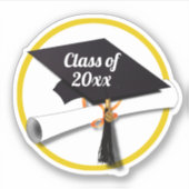 グラッドキャップ卒業 シール (正面)