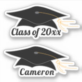 グラッドキャップ卒業 シール (正面)