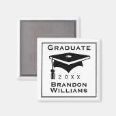 グラッドキャップ名前をカスタムする2インチスクエアマグネット マグネット (正面/裏面)