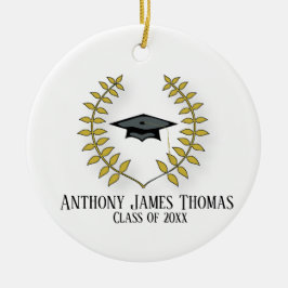 グラッドキャップ葉とフォトオーナメント セラミックオーナメント