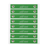 グラッドキャップ（ディプロマ付き） – 緑 ラップアラウンド宛名ラベル (シート)