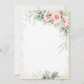 グラッドキャップ、ワイングラス、花卒業式 招待状 (裏面)