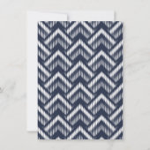 グラッドキャップ |金ゴールドブルー&ホワイト写真のお知らせ 招待状 (裏面)