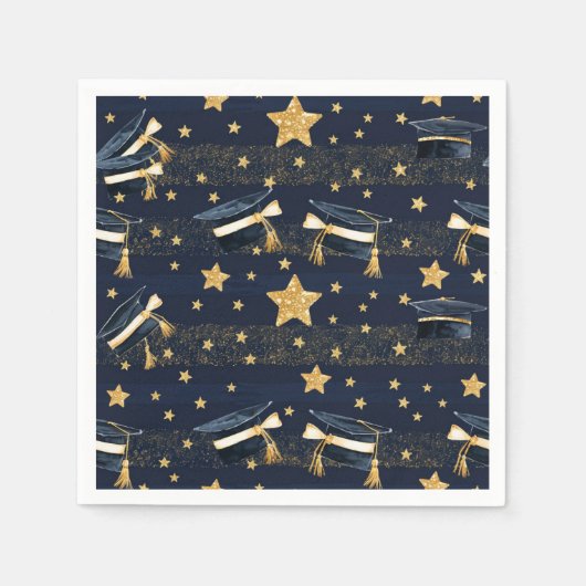 グラッドグロー:キャップ、スター&お祝い! スタンダードカクテルナプキン (正面)