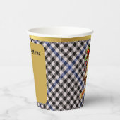 グラッドストーンパーソナライズされたタータンチェッククリスマス 紙コップ (右)